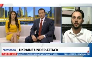 Alex Fourie being interviewed by NEWSMAX